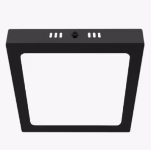 Plafón Sobrepuesto Negro 18W Cuadrado