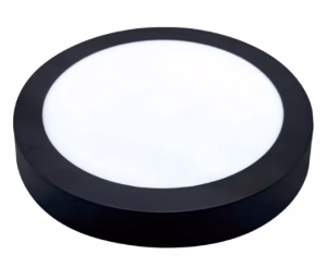 Plafon Sobrepuesto Redondo negro 18w