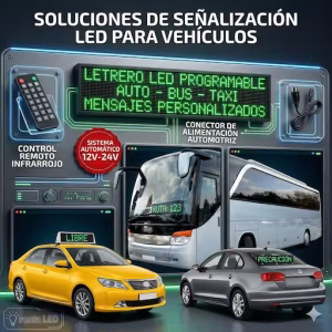 Pantalla Led P-10 1 Color 12-24V Buses - Micros - Liebres